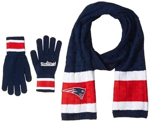 NFL New England Patriots Knit Scarf & Glove Set - Picture 1 of 1
