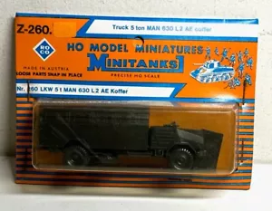 ROCO HO MODEL MINIATURES MINITANKS : 5 TON TRUCK MAN 630 L2 AE COFFER Z-260 - Picture 1 of 2