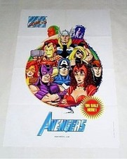 1999 Avengers poster:Captain America/IronMan/Thor/Ms Marvel/Scarlet Witch/Vision