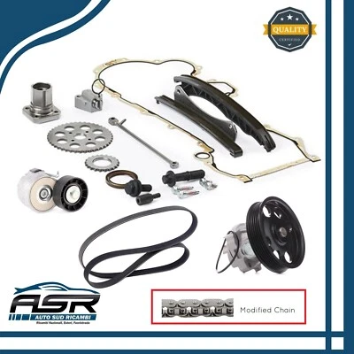 KIT CATENA DISTRIBUZIONE MODIFICATA POMPA ACQUA KIT SERVIZI MOTORI 1.3 MULTIJET - Immagine 1 di 3