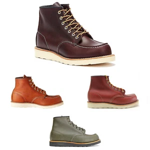 Red Wing Mens Boots 6 Inch Classic Moc Toe Casual Lace-Up Ankle Leather - Picture 1 of 17