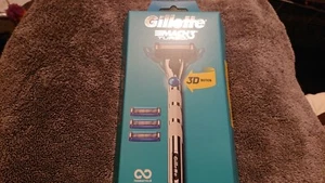 Gillette Mach3 Turbo Rasiermesser & 3 Klingen Patrone Mine - 3D Bewegungsgriff x2  - Bild 1 von 3