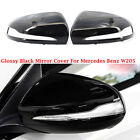 Fit For Mercedes-Benz C E S GLC CLS 2014-2020 Pair Glossy Black Mirror Covers