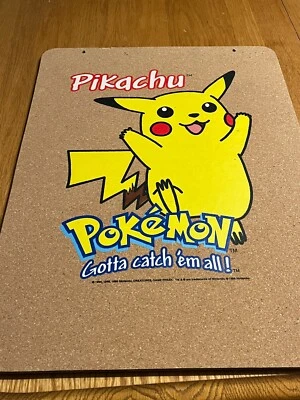 Vintage Pokemon RoseArt Pikachu Cork Board 17 X 23” - Image 1 of 4