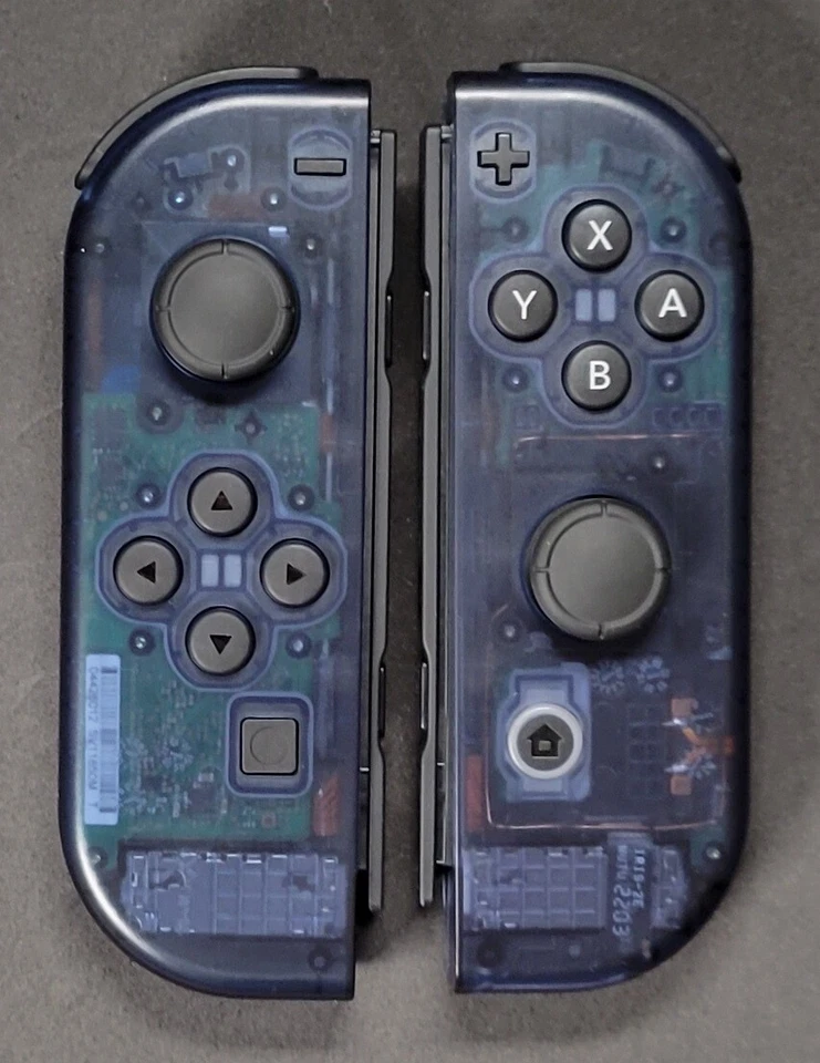 Custom Nintendo Switch Joy Con Controller! Clear Navy Blue Joy Cons! - Image 1 of 1