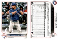 2022 Topps Baseball Card 551 NATHANIEL LOWE TEXAS RANGERS