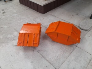 DIORAMA zwei Container 3,5qm 'orange' geschlossen ca. Maßstab 1:50/1:48 3D Druck - Bild 1 von 1