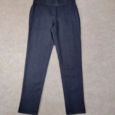 Calça jeans feminina Dana Buchman 6 azul cintura elástica cambraia 30×29 - Imagem 1 de 4