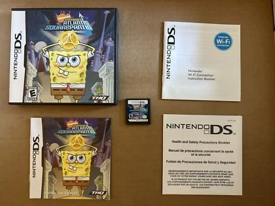 Bob Esponja Atlantis SquarePantis (Nintendo DS 2007) Juego Completo con Manual CIB Foto 1 de 4