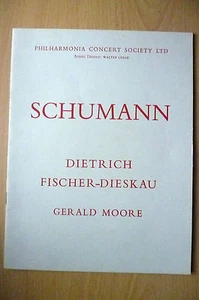 Philharmonia Concert Pro 1959-SCHUMANN-D. FISCHER DIESKAU,GERALD MOORE~Royal Hal - Imagen 1 de 4