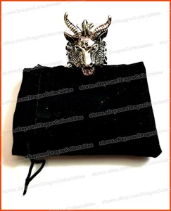 Anello di capra lucifer religiosa wicca capra pentagramma capra antica magia - Foto 1 di 12