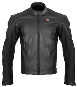 NEW Leather Motorcycle Jacket Riding CE Armor Biker Jacket Black GDM Men's - Picture 1 of 12