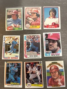 (9) Pete Rose Cards 1981/82/83 Donruss Topps Fleer Diamond King - Picture 1 of 2