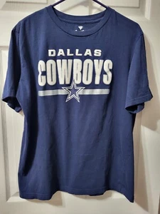 Dallas Cowboys Football Fanatics Athletic Blue White Shirt Adult XL NFL Mens - Picture 1 of 10
