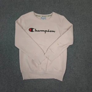 champion jumper kids 8 beige casual fleece girls cotton long sleeve Size 8 - Picture 1 of 13
