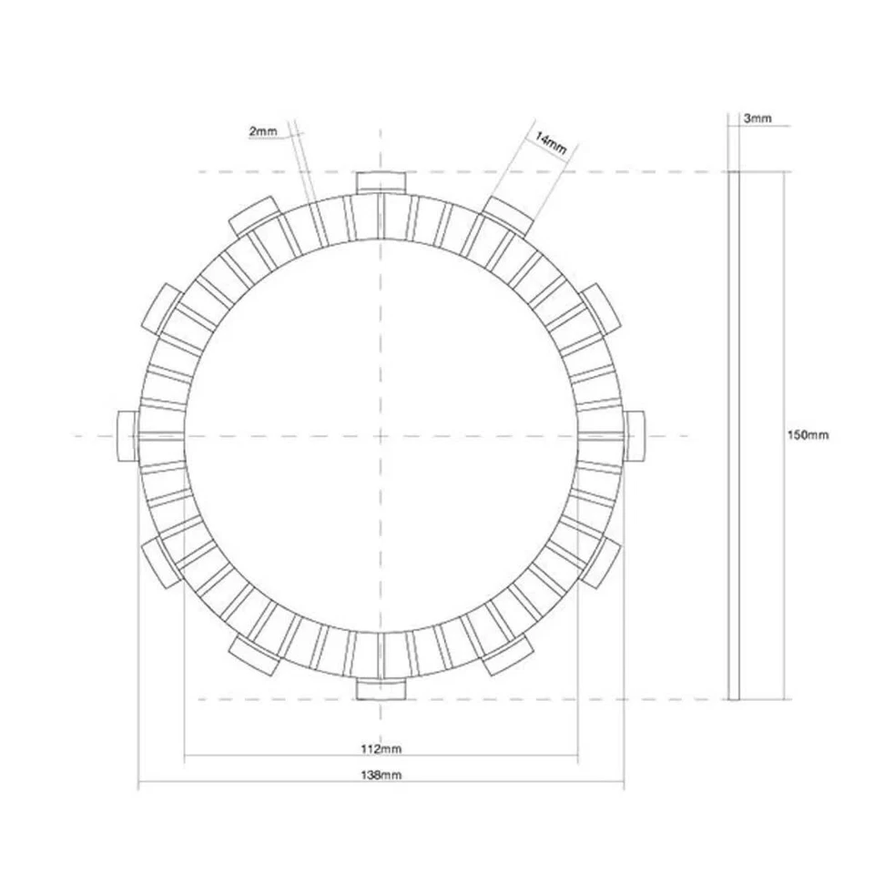 Disco frizione Singolo Guarnito FCC Honda 400 CBR R (nc23) 1986-1987
