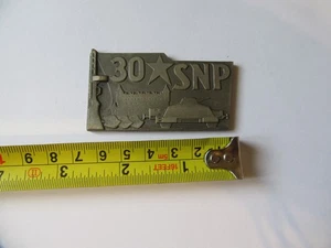 RARE VINTAGE SLOVAKIAN 30 SNP METAL PLAQUE 1944 COMMEMORATIVE UPRISING, IN CASE - Bild 1 von 14