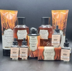 Bath & Body Works Men's Collection Whiskey Toast/ Coffee & Whiskey 10 PC Bundle - Picture 1 of 11