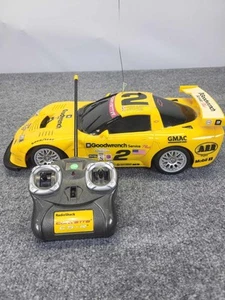 Corvette C5-R Yellow GM Goodwrench Radio Shack RC w/Remote Untested - Picture 1 of 7