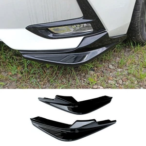For Nissan Sentra 2020-2023 Glossy Black Front Bumper Side Corner Spoiler Guards - Picture 1 of 7