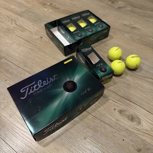 Titleist AVX gelbe Golfbälle 12er Pack - neu mit Box - personalisiert BESCHREIBUNG LESEN - Bild 1 von 4