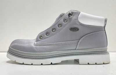 Zapatos informales Lugz para hombre grises blancos textiles planos con cordones talla 12 Foto 1 de 4