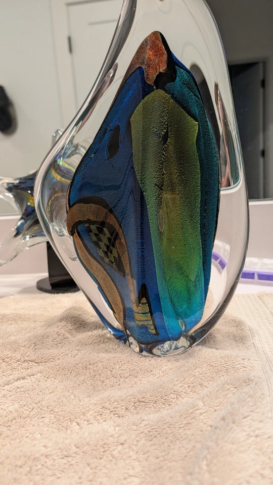 Thunderbird Katchina Firmado Arena Arte Vidrio Étnico Suroeste Estatua Decoración Foto 1 de 4