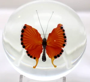 Simply ELEGANT Magnum ORIENT & FLUME Stunning BUTTERFLY Glass PAPERWEIGHT 3.7" - Picture 1 of 11