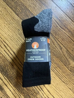 5 pares de calcetines resistentes a la intemperie para hombre mezcla de lana al aire libre - multicolor talla 6-12 NUEVO Foto 1 de 4