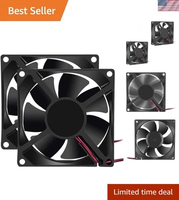 12V Brushless Cooling Fan - Compact 80mm Size for Effective Cooling - Image 1 of 4
