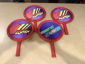Vintage 1991 Koosh Ball Paddle Racquet Racket Set of 4 - Picture 1 of 6