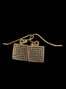 Navajo Elgin Tom Ohrringe Sterlingsilber Labyrinth Motiv - Bild 1 von 3