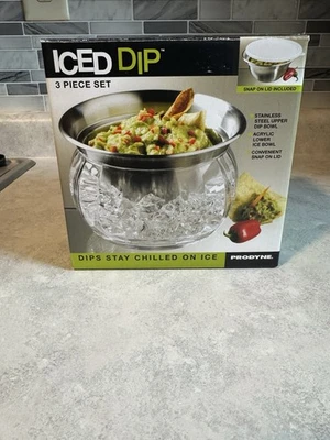 "Iced Dip" 3 Piece set Stainless Steel Serving Bowl Prodyne! New Open Box! - Image 1 of 2