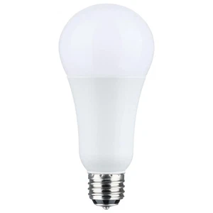 5/14/20 Watt A21 LED - 3-Way Lamp - White Finish - 4000K CCT - Medium Double Con - Picture 1 of 6