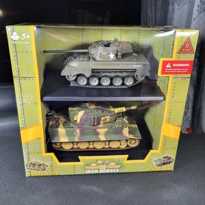 1:32 Ultimate Soldier 32x Iron Horses WWII M18 Hellcat & Tiger I Ausf E Tank Set - Picture 1 of 9