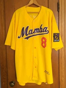 Kobe Bryant 1978-2020 Mamba Forever 24-8 Baseball Trikot Größe 3XL gelb/lila - Bild 1 von 11