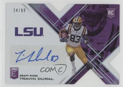 2017 Elite Draft Picks Status Purple Die-Cut /99 Travin Dural Rookie Auto RC - Image 1 of 2