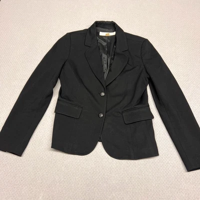 Boston Proper Blazer Womens 10 Black Two Button Jacket Formal Classic - Image 1 of 4