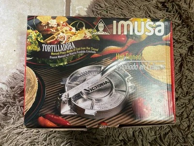 Пресс для тортильи Imusa 6,5 дюйма НОВЫЙ луженый чугунный ручной пресс Tortilladora - Изображение 1 из 4