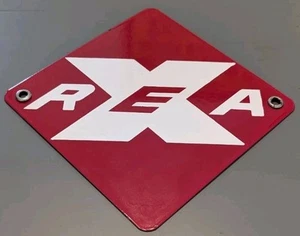 1950s ''RAILWAY EXPRESS AGENCY'' Porcelain Dealer Sign Locomotive Railroad REXA - Picture 1 of 13