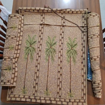 Palm Tree Wall Hangings Tapestry 3 Panels Interior Decor 26x35 - Image 1 of 4