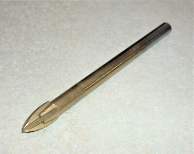 KSG Glasbohrer Fliesenbohrer Keramikbohrer 4 - 10mm / Set 4 Schneiden HM-Bohrer TiN