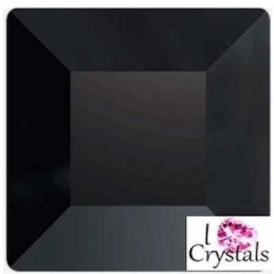 JET Black 4mm 2400 Square IHC Austrian Flatback Crystal Rhinestones 72 pieces - Image 1 of 4