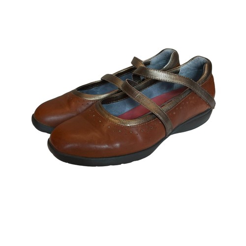 Scarpe Mary Jane Aravon Comfort Engineering by New Balance in pelle marrone taglia 8D