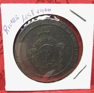 VINTAGE RIVIERA LAS VEGAS COIN $1 GAMING TOKEN W/ CASINO DESIGN ON ONE SIDE LOGO - Picture 1 of 2