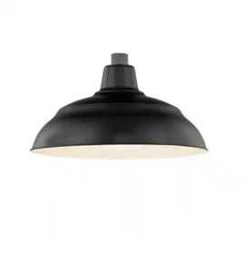 Millennium Lighting 1-Light Warehouse Shade Satin Black - LIGHT FIXTURE ONLY - Picture 1 of 3