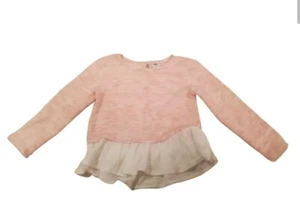 Old Navy Pink Girls Sweater With White Trim Size 5T - Picture 1 of 4
