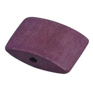 Perle bois Bayong Prune Coussin 1,8 x 2,3 cm - Imagen 1 de 1