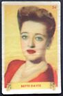 BETTE DAVIS - #54 Movie Stars Card 1948 Portuguese Edition