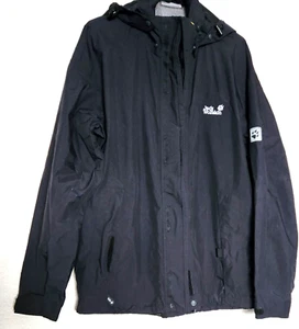 Men's Jack Wolfskin Jacket Outdoor Breathable Windbreaker Black Size Large - Picture 1 of 11